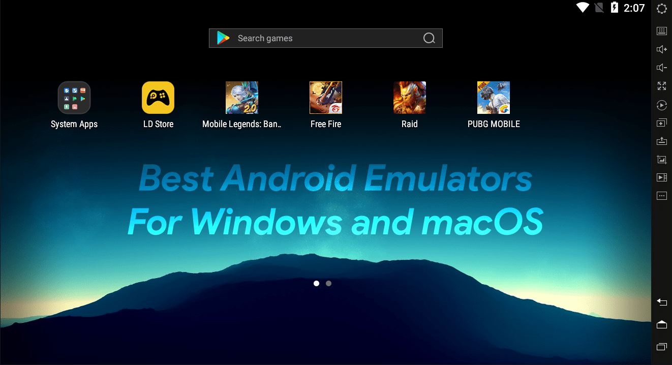 android emulator can